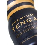 Мастурбатор с эффектом вакуума и интенсивной стимуляции Tenga Premium Original Vacuum Cup Hard c уникальным внутренним рельефом - чёрный - 15,5 см