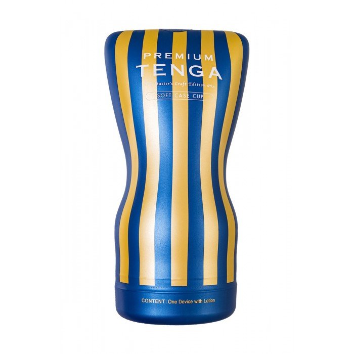 Мастурбатор Tenga Premium Soft Case Cup в легко сгибаемом корпусе с уникальным внутренним рельефом - синий - 15,5 см Мастурбатор Tenga Premium Soft Case Cup в легко сгибаемом корпусе с уникальным внутренним рельефом - синий - 15,5 см