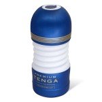 Мастурбатор TENGA Premium Rolling Head Cup с подвижной верхней частью для стимуляции головки и уникальным внутренним рельефом - синий - 15,5 см Мастурбатор TENGA Premium Rolling Head Cup с подвижной верхней частью для стимуляции головки и уникальным внутренним рельефом - синий - 15,5 см