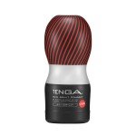 Мастурбатор TENGA Air Flow Cup Strong с воздушными клапанами, плотным обхватом и интенсивной стимуляцией - чёрный - 15,5 см