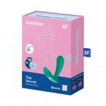 Вагинальный вибромассажер для ношения и стимуляции G-точки Satisfyer Top Secret с управлением со смартфона - зелёный - 11 см Вагинальный вибромассажер для ношения и стимуляции G-точки Satisfyer Top Secret с управлением со смартфона - зелёный - 11 см