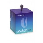 Вибратор для пар We-Vibe Match с пультом ДУ и 10 режимами вибрации и интенесивности - голубой