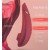 Бесконтактный вакуумный клиторальный стимулятор Womanizer Premium с функцией автопилота и началом работы от соприкосновения - красный с золотым