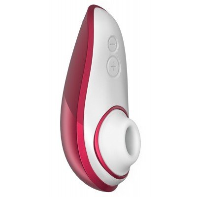 Вакуумный бесконтактный стимулятор клитора Womanizer Liberty с защитной крышкой - вишнёвый