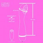 Изогнутый силиконовый вибратор COSMO DREAM для зоны G с рёбрышками и горошиной на головке - розовый - 16,5 см Изогнутый силиконовый вибратор COSMO DREAM для зоны G с рёбрышками и горошиной на головке - розовый - 16,5 см