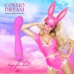 Изогнутый силиконовый вибратор COSMO DREAM для зоны G с рёбрышками и горошиной на головке - розовый - 16,5 см Изогнутый силиконовый вибратор COSMO DREAM для зоны G с рёбрышками и горошиной на головке - розовый - 16,5 см