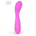 Изогнутый силиконовый вибратор COSMO DREAM для зоны G с рёбрышками и горошиной на головке - розовый - 16,5 см Изогнутый силиконовый вибратор COSMO DREAM для зоны G с рёбрышками и горошиной на головке - розовый - 16,5 см