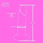 Миниатюрная анальная пробка в виде пениса COSMO DREAM - розовая - 10 см