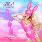 Вагинальные шарики двойные со смещённым центром тяжести COSMO DREAM с петелькой - розовые Вагинальные шарики двойные со смещённым центром тяжести COSMO DREAM с петелькой - розовые
