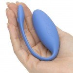 Вибро-яйцо Jive by We-Vibe Blue с глубокими вибрациями, c управлением со смартфона - голубое - 9,3 см