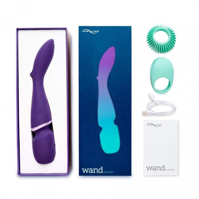 Мощный универсальный вибратор We-Vibe Wand с управлением со смартфона - фиолетовый - 30 см Мощный универсальный вибратор We-Vibe Wand с управлением со смартфона - фиолетовый - 30 см