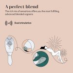 Бесконтактный клиторальный стимулятор с вибрацией Womanizer Duo 2 с началом работы от соприкосновения и функцией сброса интенсивности - синий
