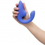 Бесконтактный клиторальный стимулятор с гибким вагинальным вибратором Womanizer Blend - голубой Бесконтактный клиторальный стимулятор с гибким вагинальным вибратором Womanizer Blend - голубой