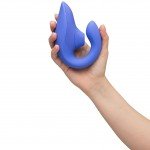 Бесконтактный клиторальный стимулятор с гибким вагинальным вибратором Womanizer Blend - голубой Бесконтактный клиторальный стимулятор с гибким вагинальным вибратором Womanizer Blend - голубой