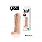 Удлиняющая насадка на пенис Penis Sleeve Yes с кольцом для фиксации на мошонке - размер L - телесная - 15 см Удлиняющая насадка на пенис Penis Sleeve Yes с кольцом для фиксации на мошонке - размер L - телесная - 15 см