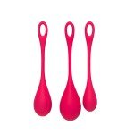 Набор одинарных вагинальных шариков разного веса Satisfyer Yoni Power 1 - красный Набор одинарных вагинальных шариков разного веса Satisfyer Yoni Power 1 - красный