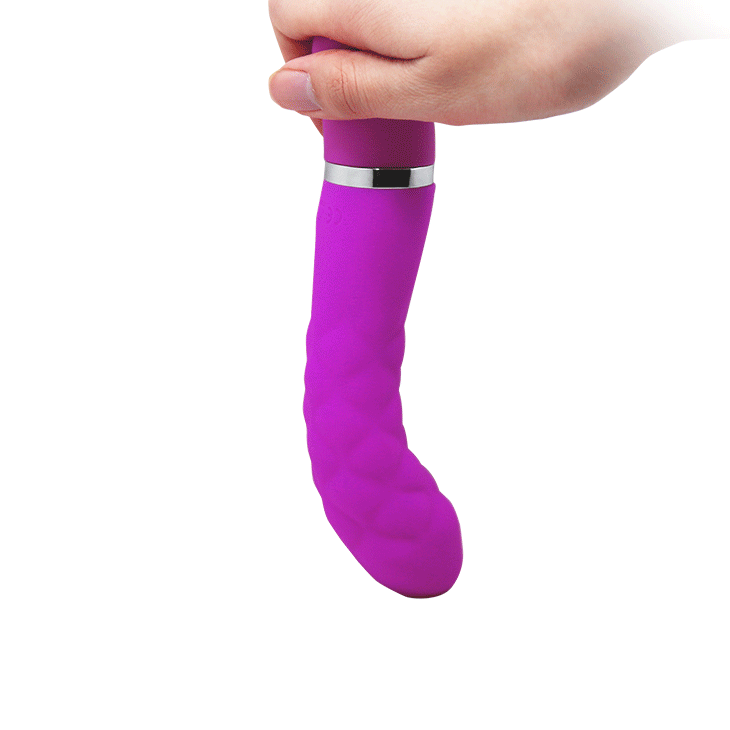 Вибратор гибкий с нежной и рельефной поверхностью Pretty Love Truda - фиолетовый - 18,8 см